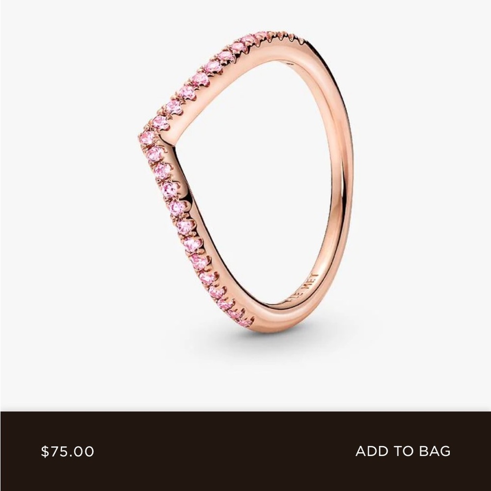 Pandora Rose Gold Heart Ring Trio - Picture 4 of 4